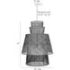 Chester 1 Light Dark Gray Wash Pendant Ceiling Light