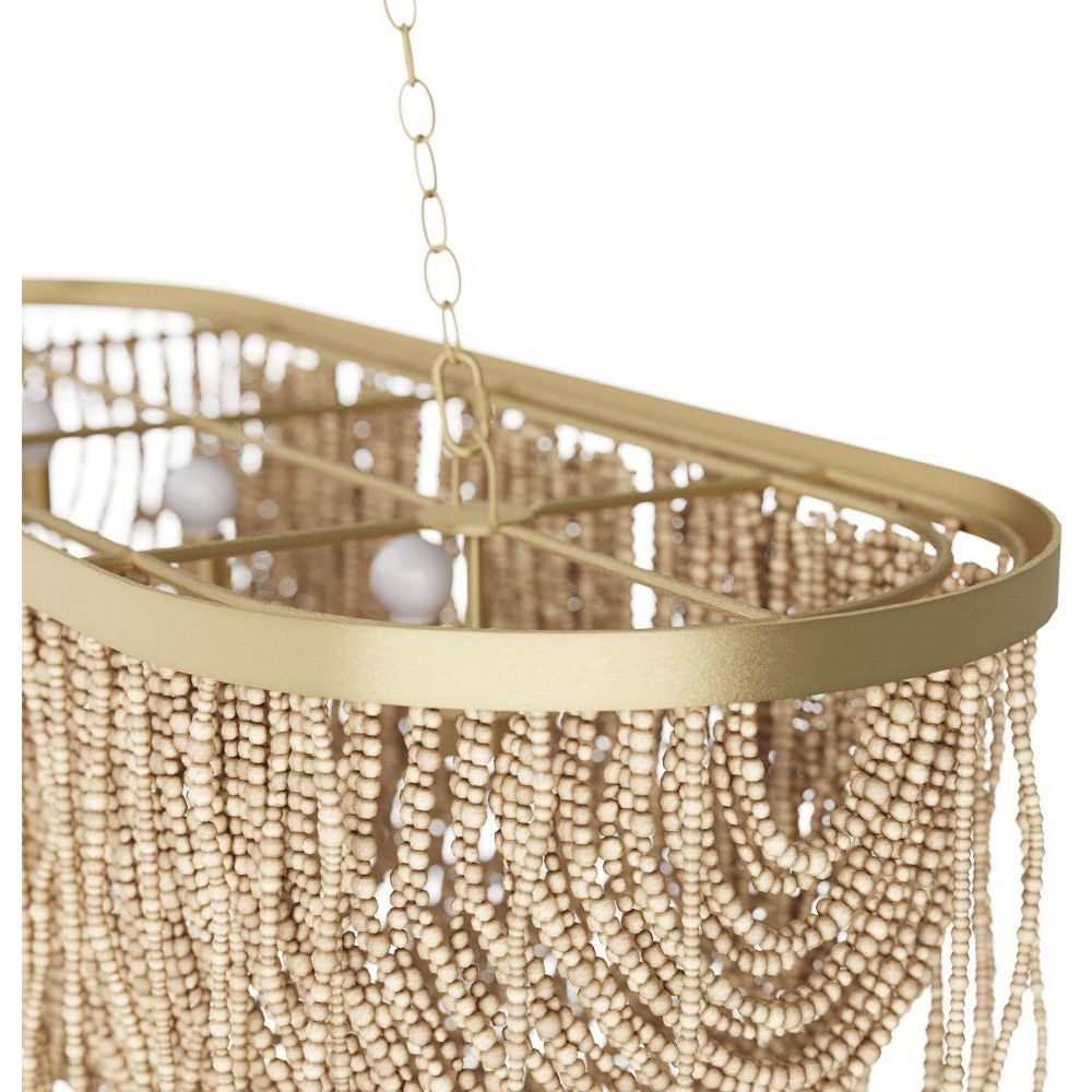 Baja 52 X 45.5 inch Natural Linear Chandelier Ceiling Light