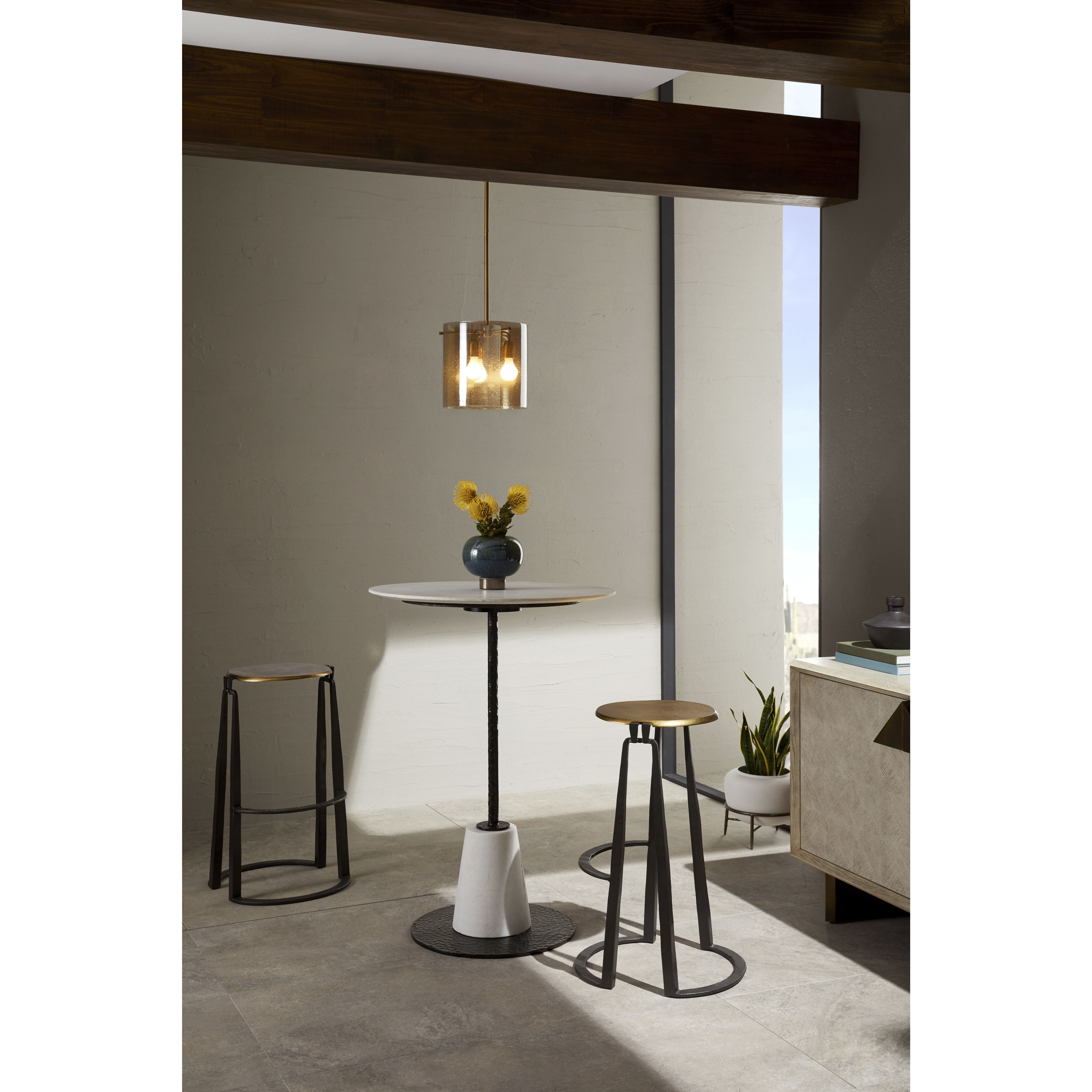 Milford 3 Light 11.5 inch Smoke Luster and Antique Brass Pendant Ceiling Light