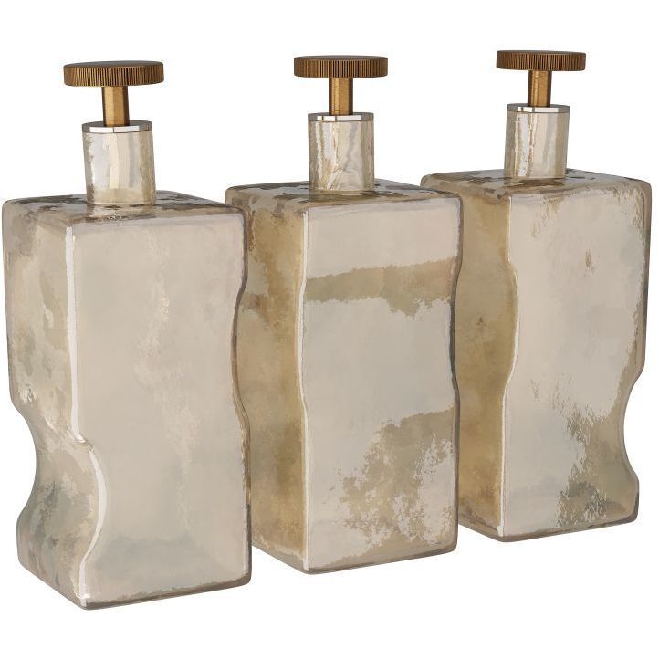 Zerdomo Smoke Luster Decanters, Set of 3