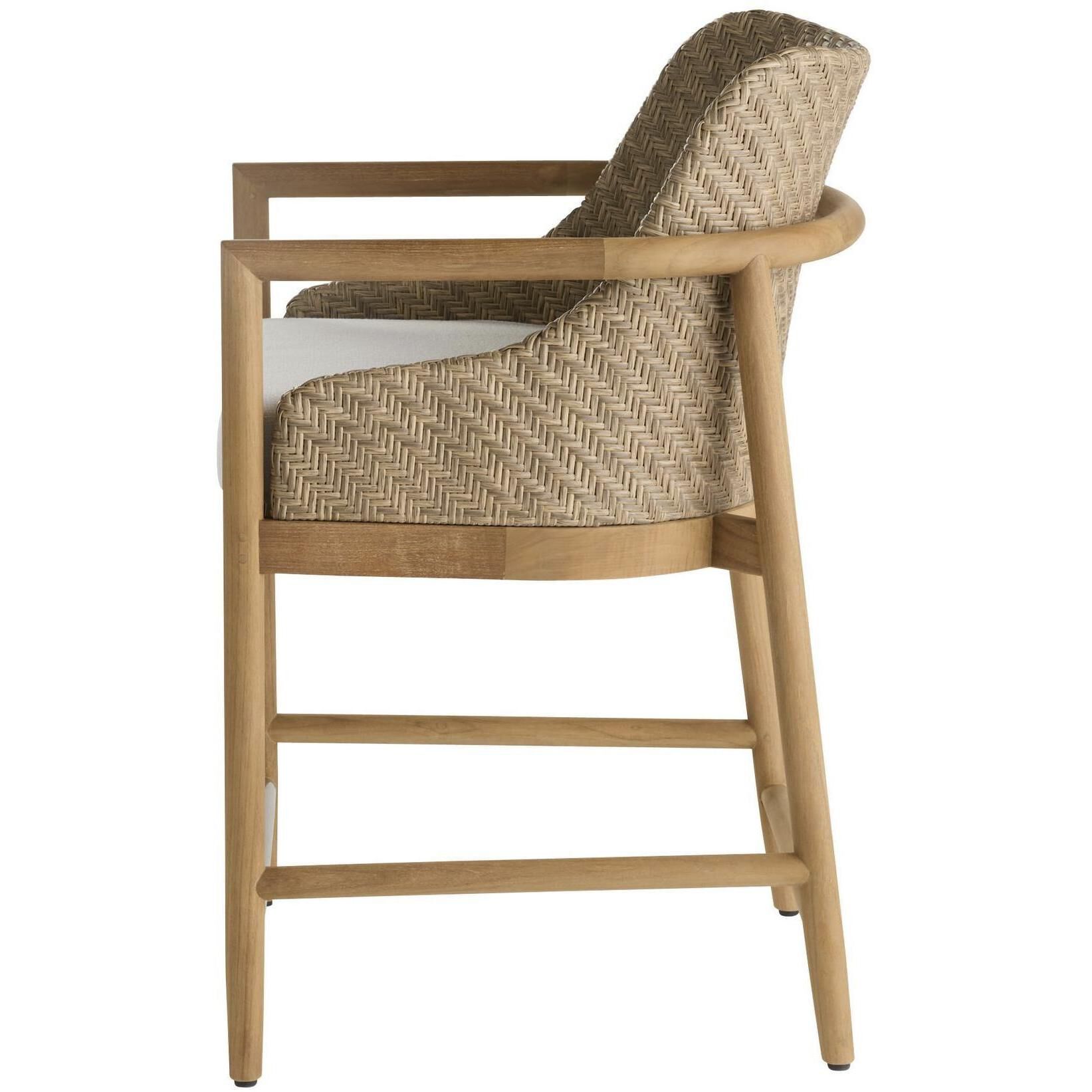 Chilton 36 inch Pearl and Dark Blonde with Natural Outdoor Counter Stool