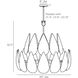 Anastasia 40 inch Hammered Brass Chandelier Ceiling Light