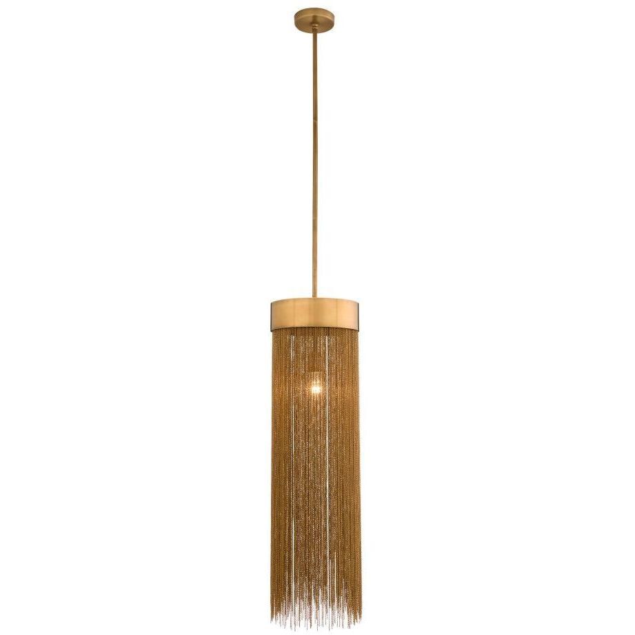 Fatima 1 Light 10 inch Vintage Brass Pendant Ceiling Light