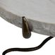 Muscadine 54 X 16 inch White Marble and Antique Bronze Coffee Table