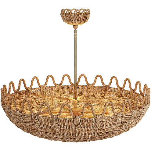 Mar 6 Light 46 inch Natural Chandelier Ceiling Light