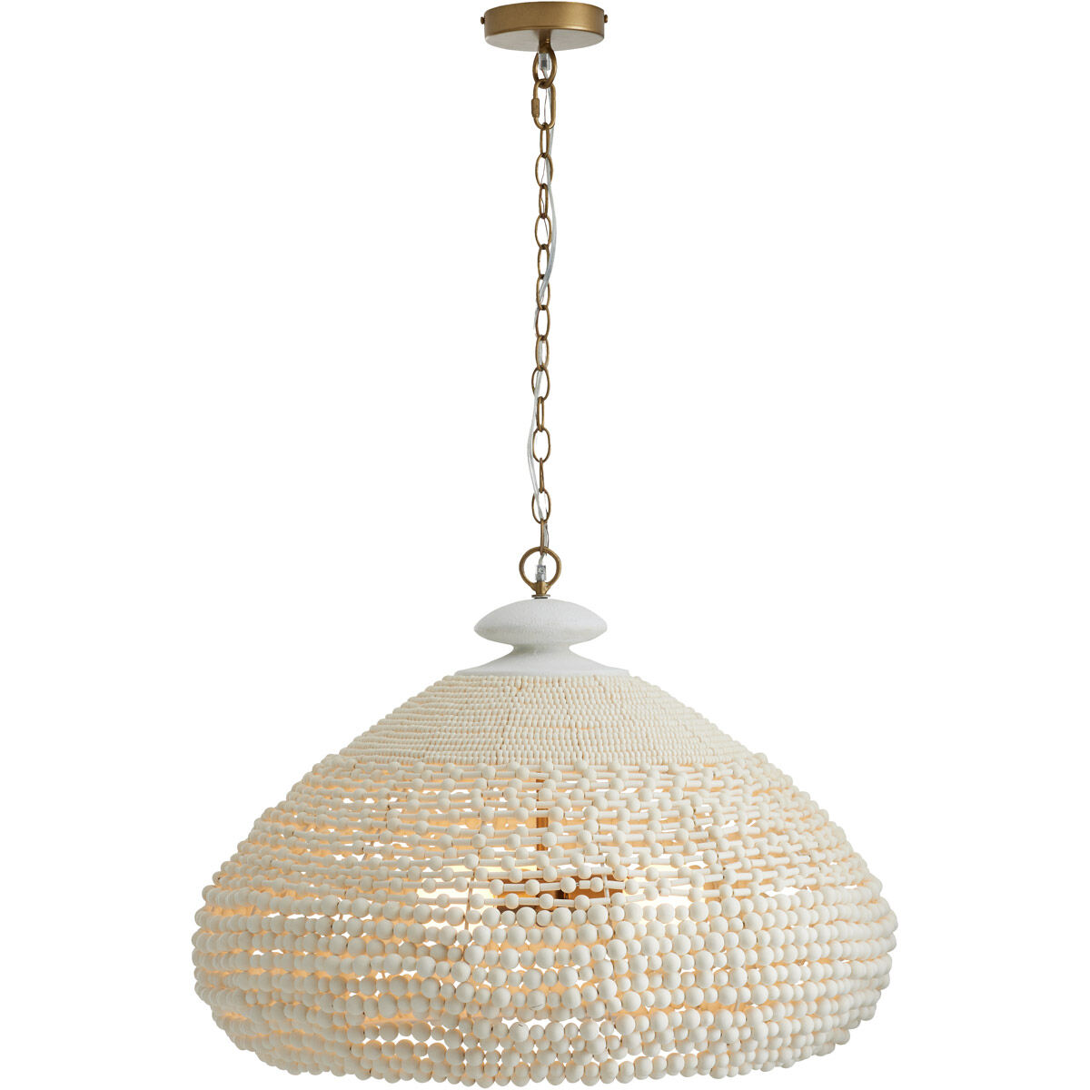 Lilo 3 Light 29 inch White and Antique Brass Chandelier Ceiling Light