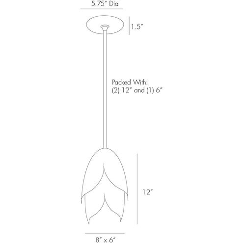 Edith 1 Light 6 inch Vintage Brass Pendant Ceiling Light, Round