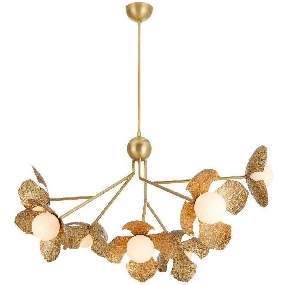 Generosa 7 Light 57 inch Antique Brass Chandelier Ceiling Light