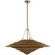 Lexa 3 Light 40 inch Vintage Brass Pendant Ceiling Light