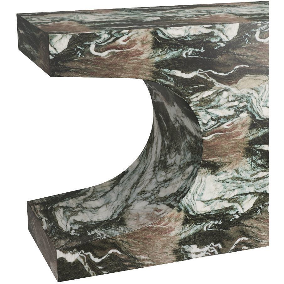 Augustine Verde Faux Marble Console Table
