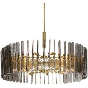 Klaus 12 Light 38 inch Antique Brass Chandelier Ceiling Light, Large