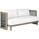 Emoto Pearl and Aged Bronze and Willow Outdoor Sofa