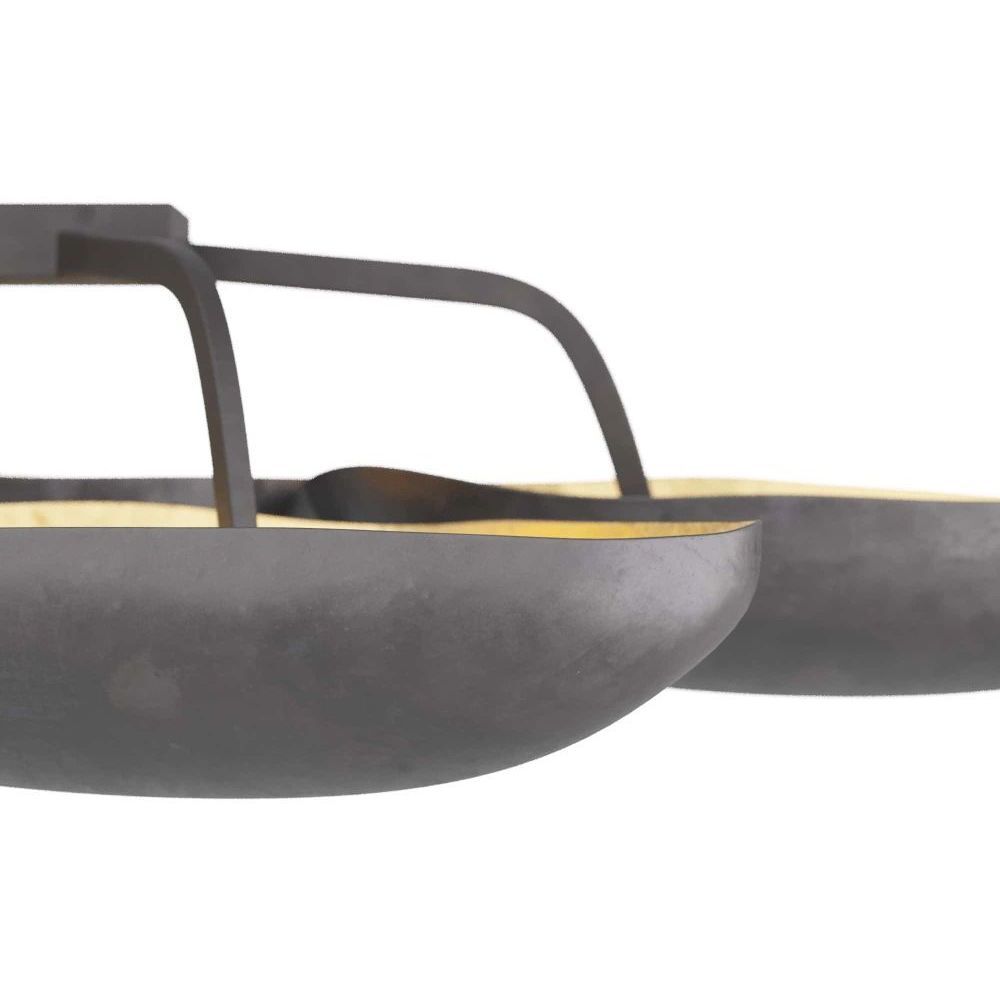 Theo 54.5 inch Blackened Iron Flush Mount Ceiling Light