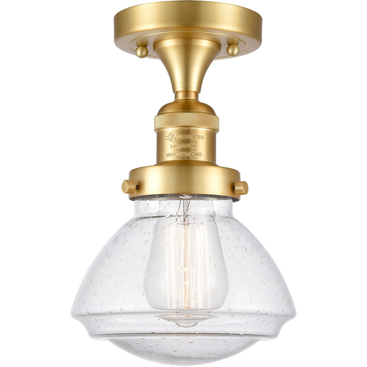 Franklin Restoration Olean 1 Light 6.75 inch Semi-Flush Mount