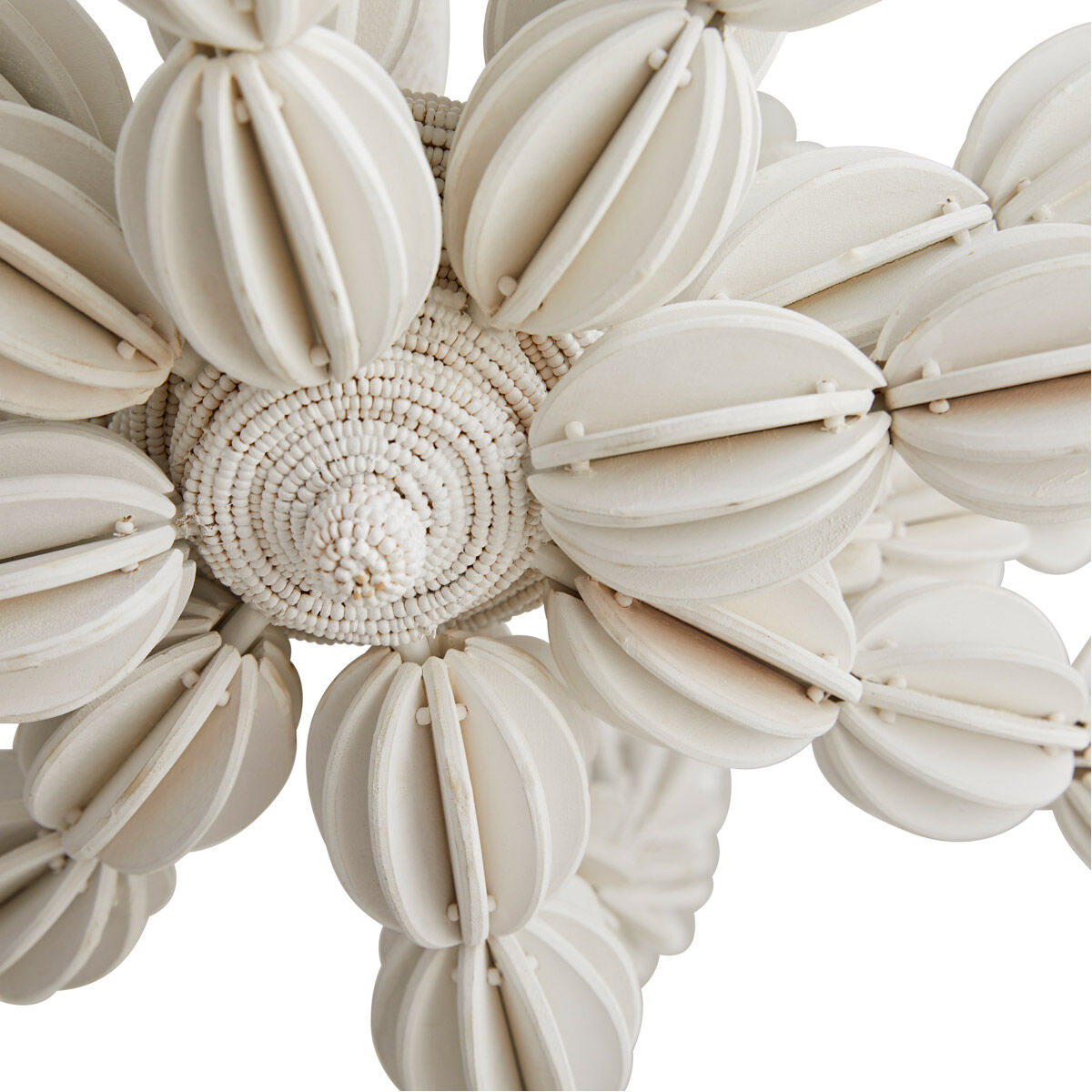 Indi 6 Light 34 inch White Chandelier Ceiling Light