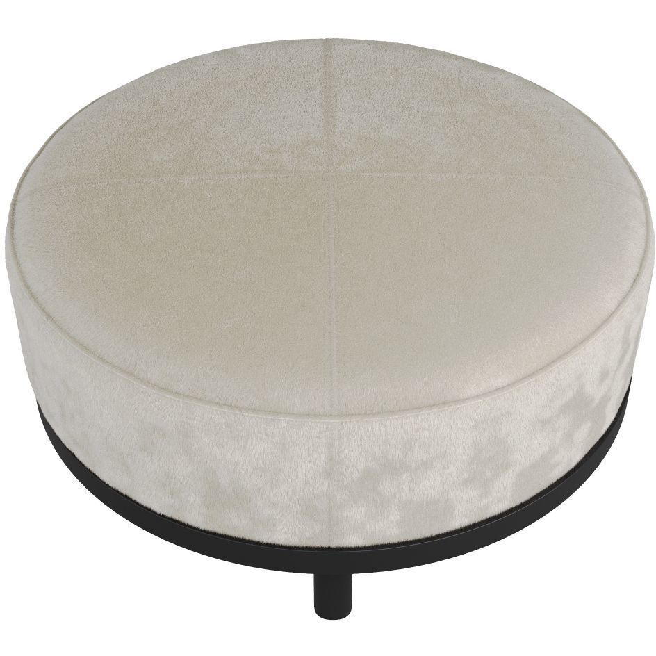 Aurora 20 inch White Ottoman