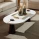 Delaney 52 X 24 inch White Marble and Umber Mango Wood Coffee Table