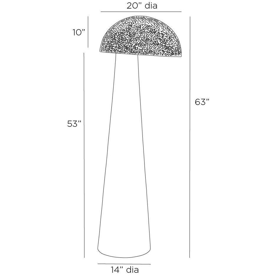 Hoffman 63 inch 60.00 watt Umber Mango Wood Floor Lamp Portable Light