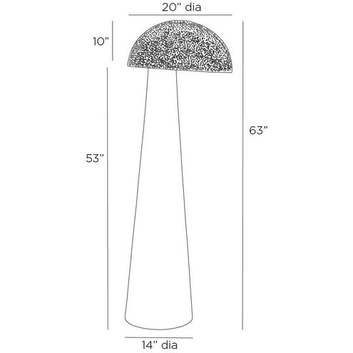 Hoffman 63 inch 60.00 watt Umber Mango Wood Floor Lamp Portable Light