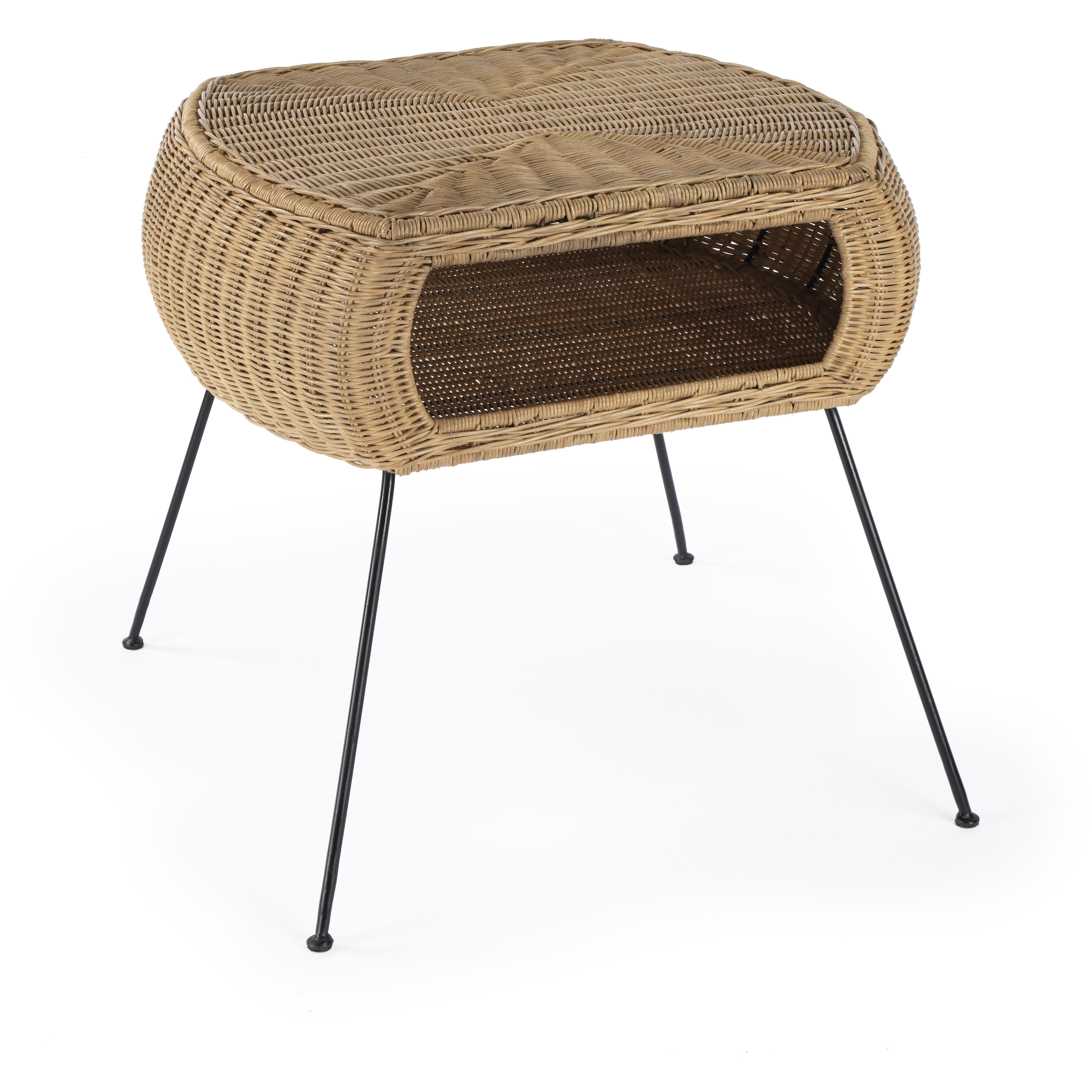 Coralitta Rattan End Table in Light Brown