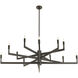 Griff 12 Light 56 inch English Bronze Chandelier Ceiling Light, Large