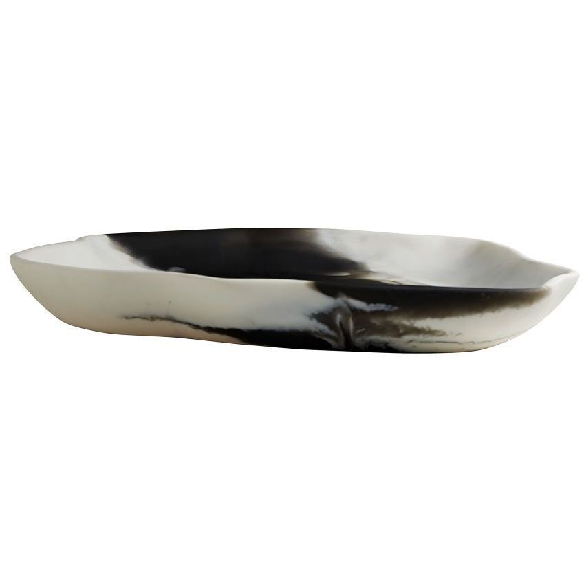 Hollie Black & White Trays, Set of 2
