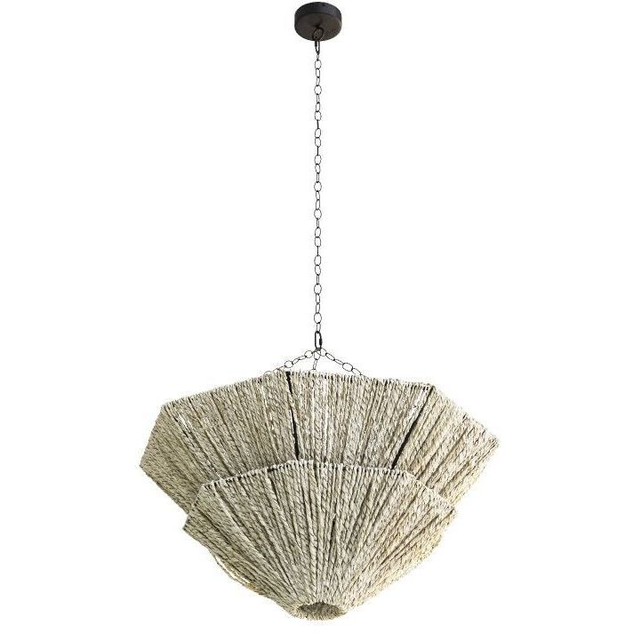 Anya 32 inch Light Gray Stained Chandelier Ceiling Light