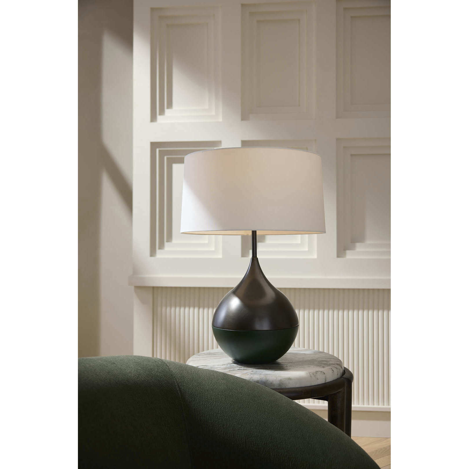 Nelson 26 inch 150.00 watt Bronze and Dark Spruce with Bronze Table Lamp Portable Light