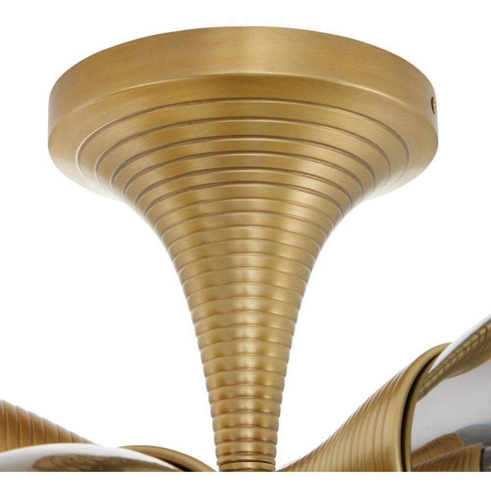 Giselle 6 Light 24 inch Antique Brass Flush Mount Ceiling Light