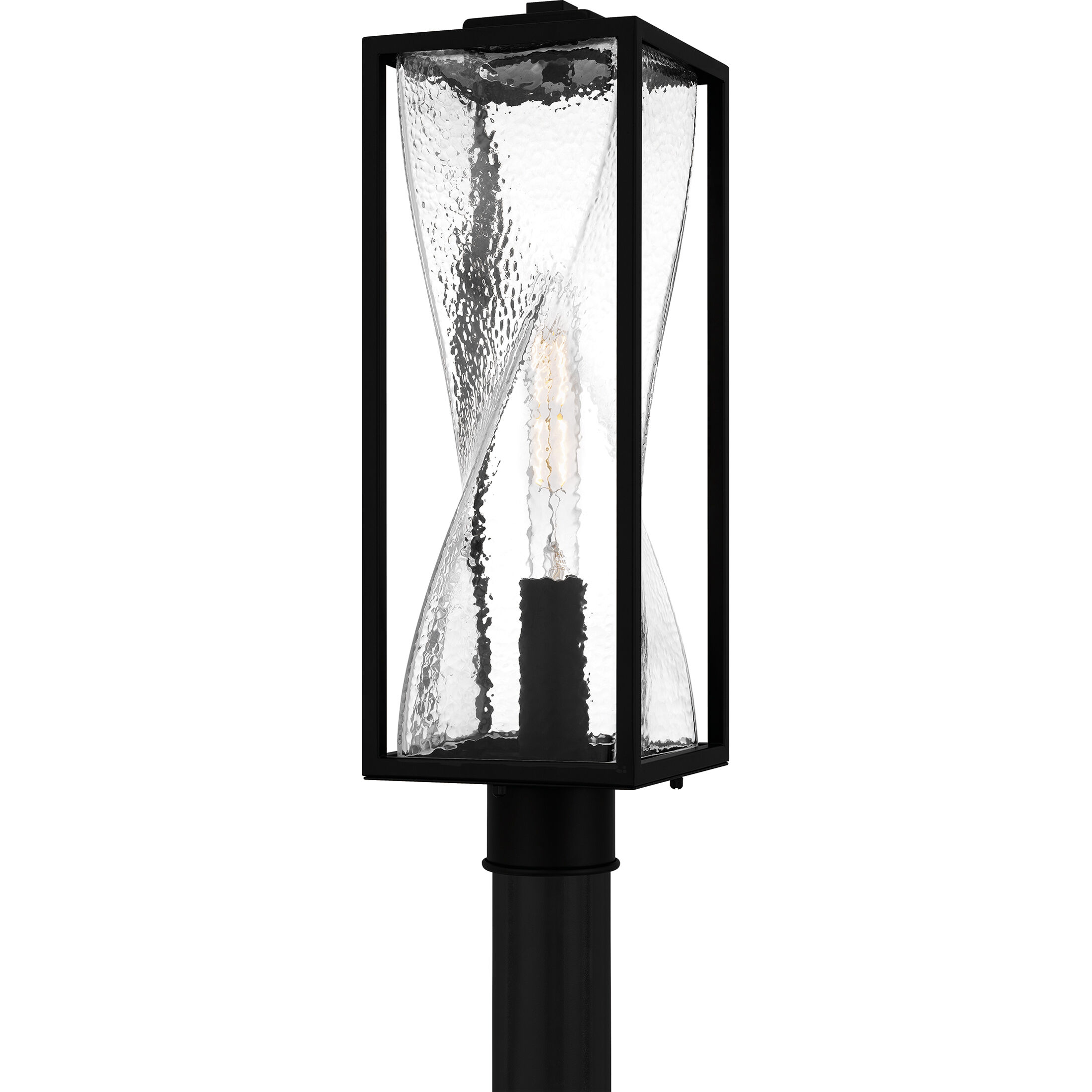 Zarah 1 Light 21.25 inch Matte Black Outdoor Post Lantern, Large