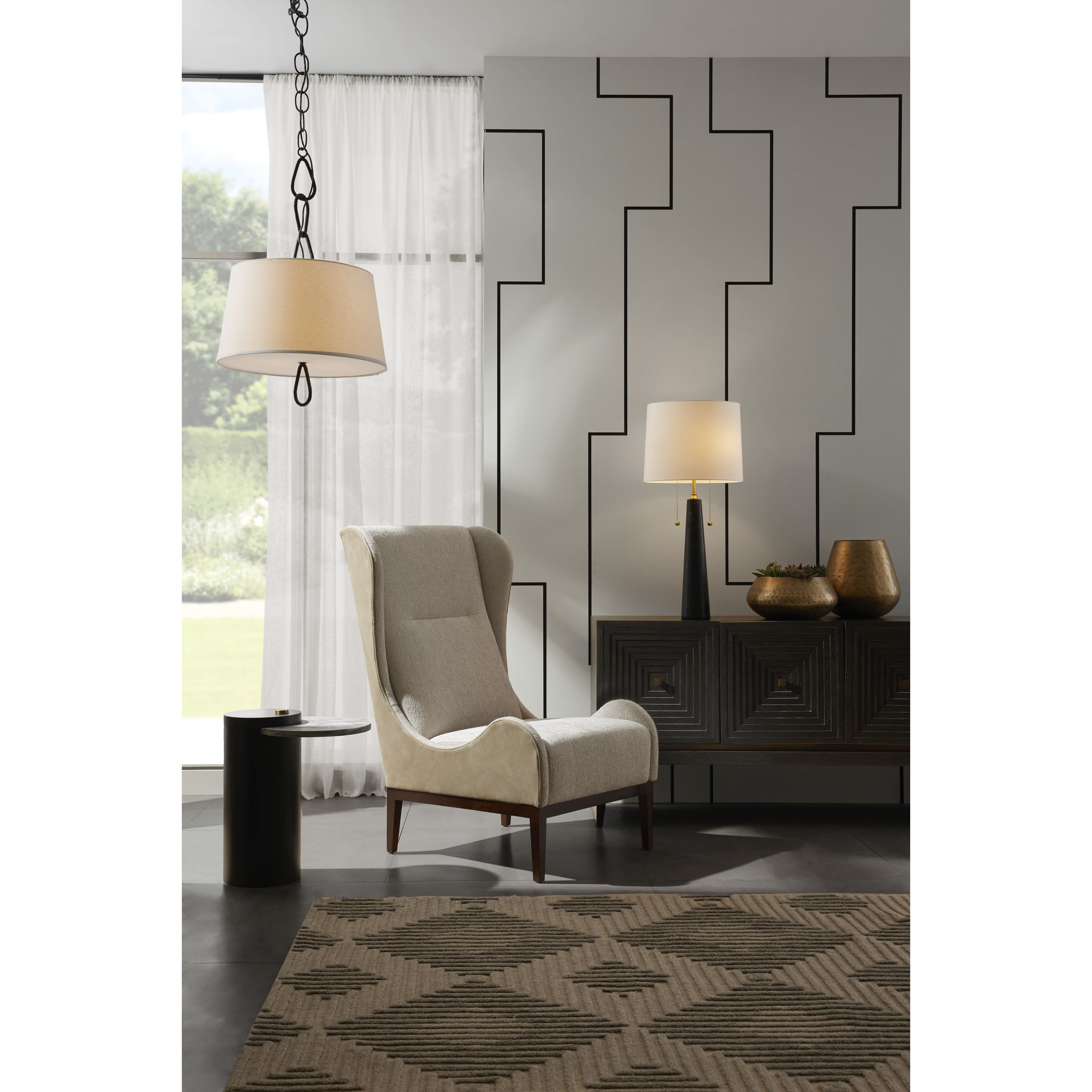 Rowan 20 X 18 inch Ebony Accent Table