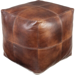 Sheffield 18 inch Dark Brown Pouf, Cube