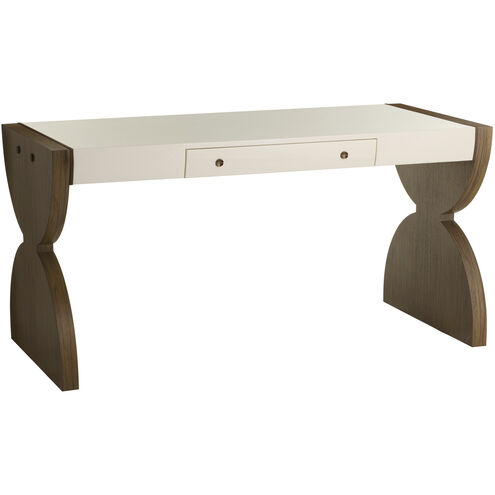 Myra 60 inch Opal and Vintage Brass Desk