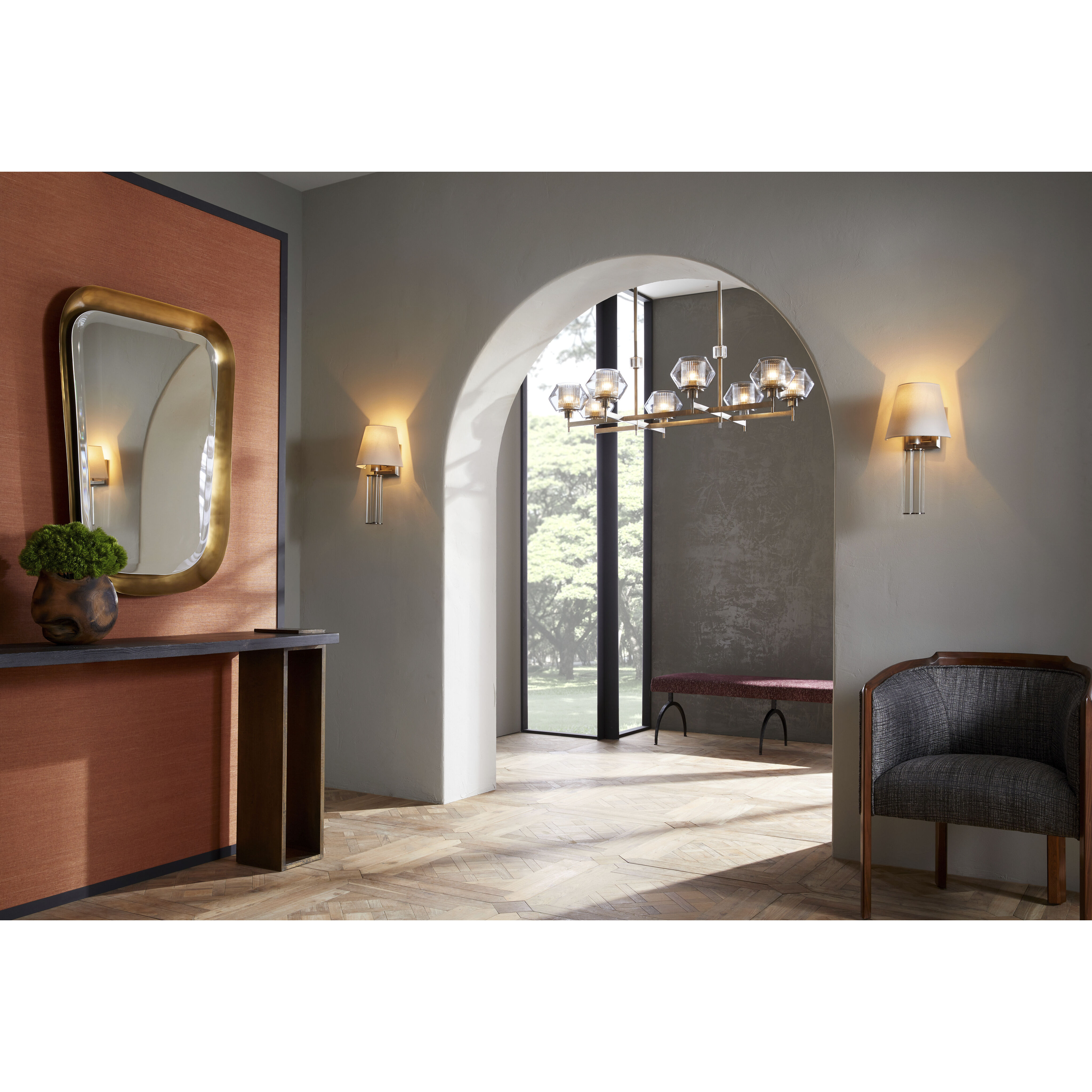 Holm 8 Light 50 inch Pewter Chandelier Ceiling Light