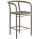 Feller 37 inch Fossil and Gray with Brushed Steel Outdoor Counter Stool