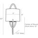 Obra 1 Light 9 inch White Gesso ADA Sconce Wall Light