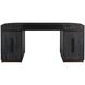 Coventry 66 inch Cerused Ebony and Black and Antique Brass Desk