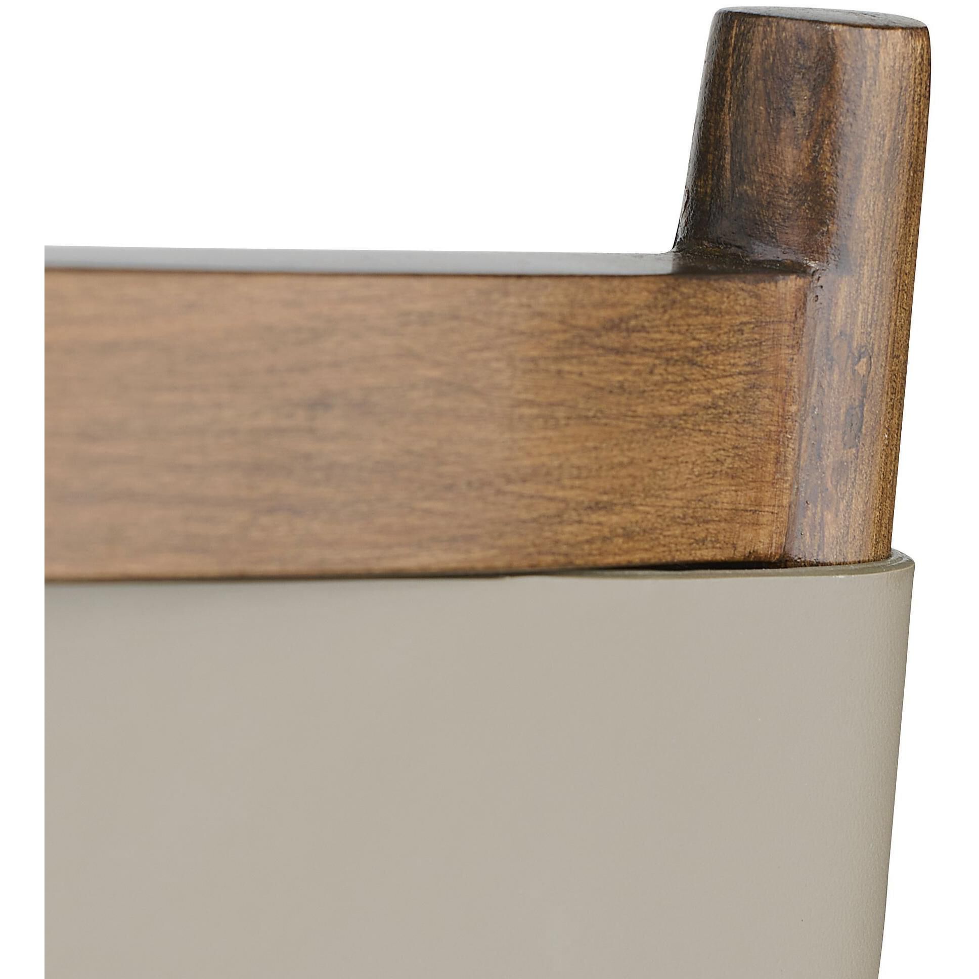 Keegan 41 inch Morel and Walnut with Brushed Stainless Steel Bar Stool