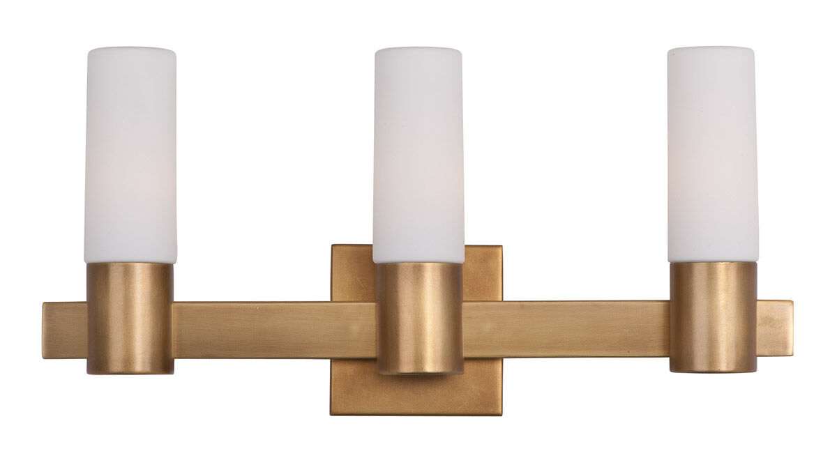 Contessa 3 Light 21 inch Natural Aged Brass Bath Light Wall Light