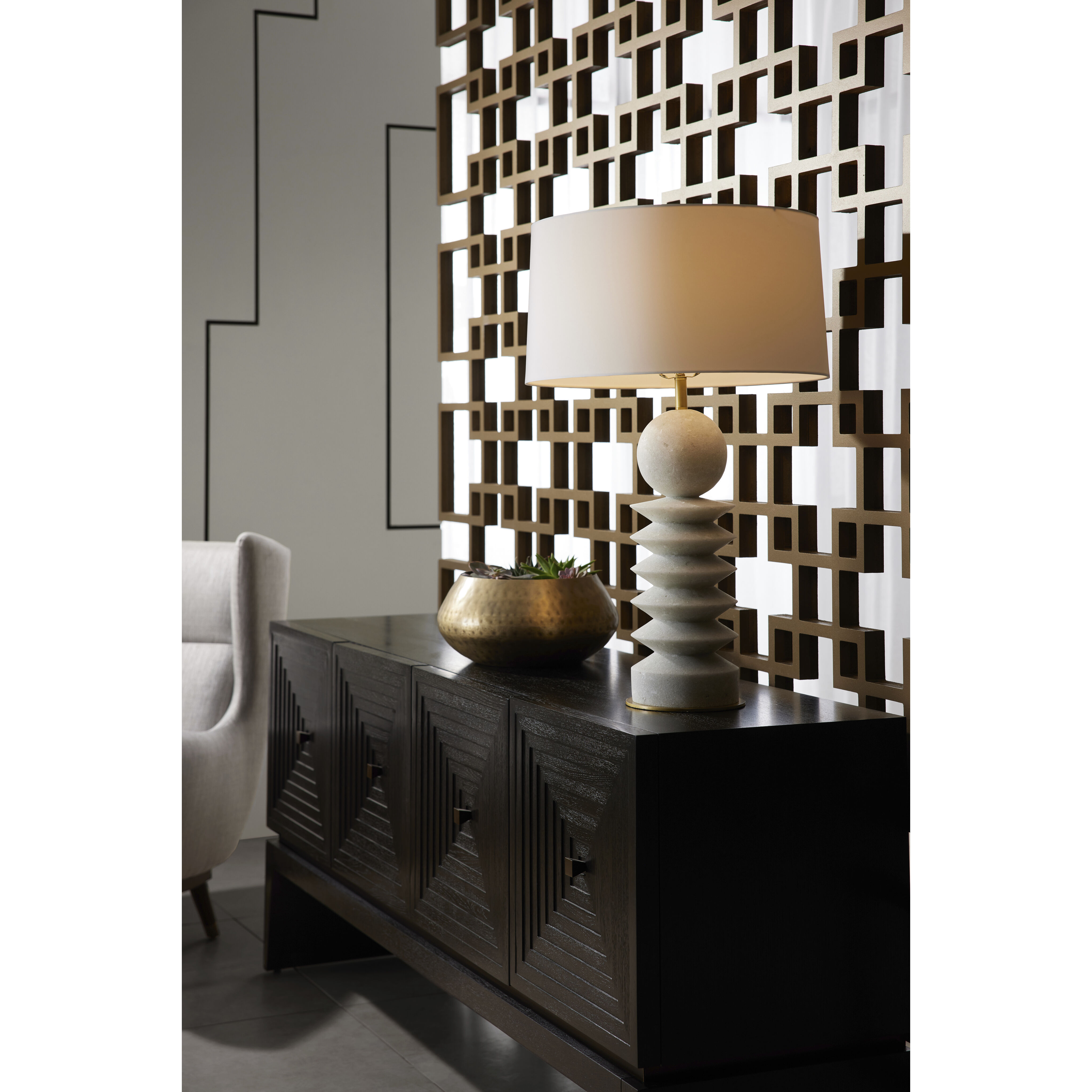 Roxbury 32 inch 150.00 watt Ivory Lamp Portable Light