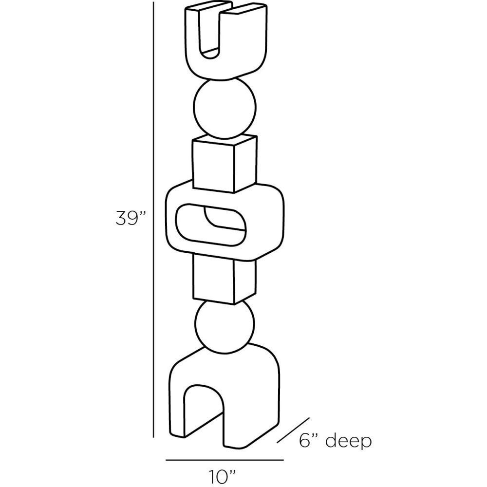 Bakari Walnut Stain Sculpture