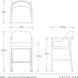 Chilton 43.5 inch Pearl and Dark Gray Wash and Kona Outdoor Bar Stool