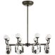 Hollins 8 Light 33 inch English Bronze and Anchor Grey Chandelier Ceiling Light