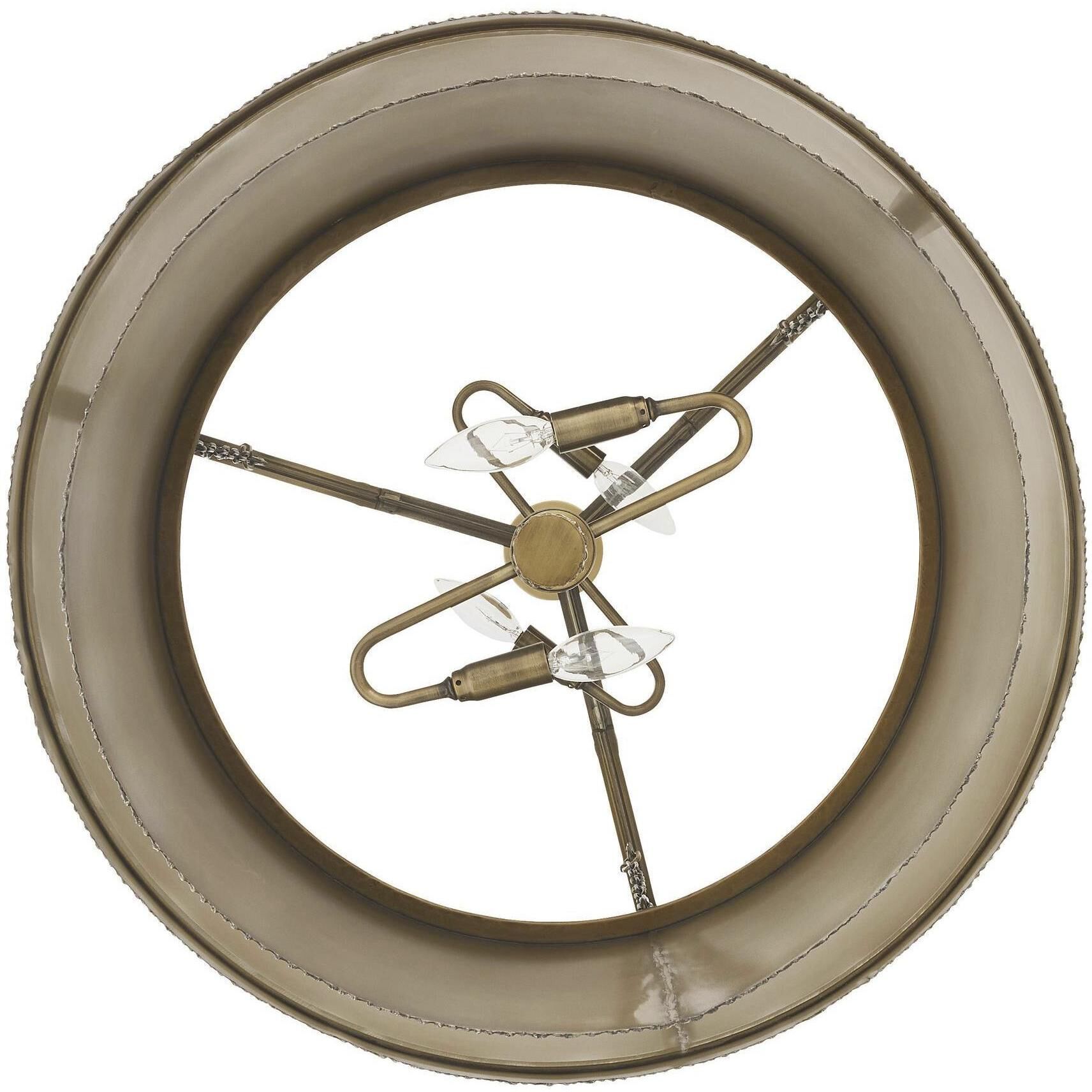 Leonardo 4 Light 28 inch Antique Brass Chandelier Ceiling Light