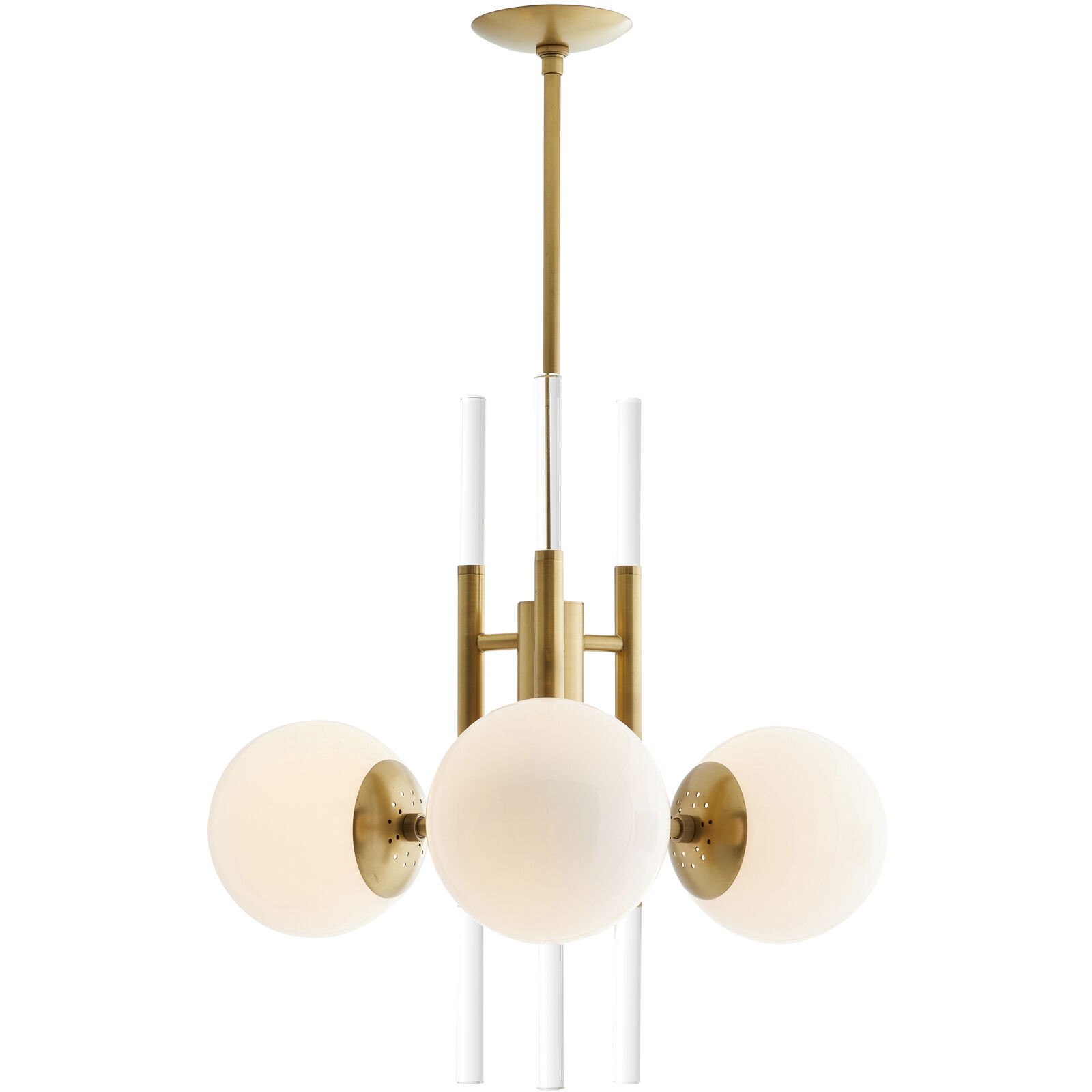 Oberon 3 Light 25 inch Antique Brass Pendant Ceiling Light