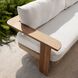 Halston Pearl Boucle and Natural Teak with Khaki Outdoor Sofa
