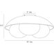 Glaze 3 Light 19 inch Antique Brass and Matte Black Ceramic Flush Mount Ceiling Light, Large