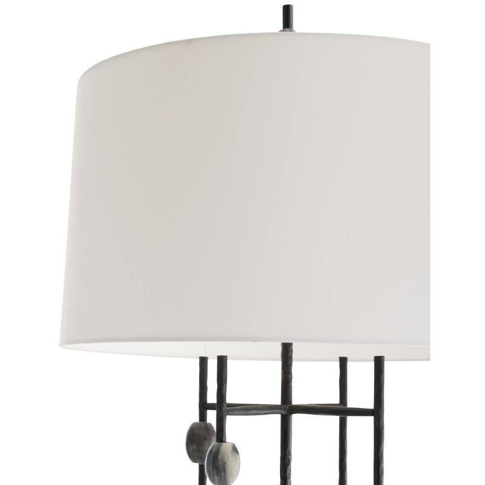 Howes 32 inch 150.00 watt Natural Iron and Galaxy Marble Lamp Portable Light