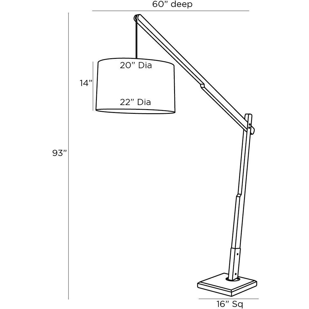 Sarsa 93 inch 150.00 watt Ebony Floor Lamp Portable Light
