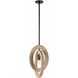 Collins 1 Light Faux Travertine Pendant Ceiling Light